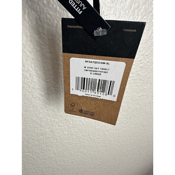 The North Face Top Womens Size XL Dune Sky Tanklette Flashdry Fabric Floral - Picture 5 of 6